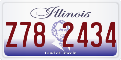 IL license plate Z782434