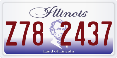 IL license plate Z782437