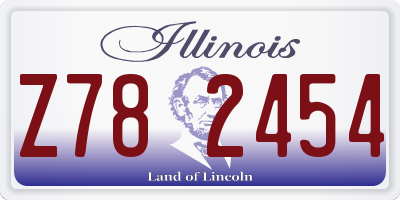 IL license plate Z782454