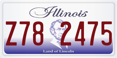 IL license plate Z782475