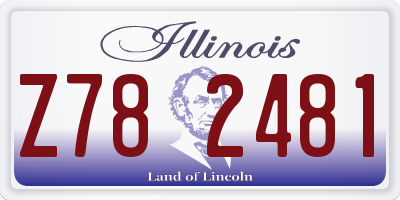 IL license plate Z782481