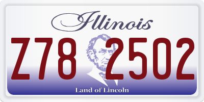 IL license plate Z782502
