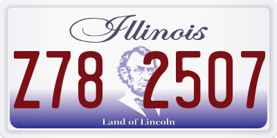 IL license plate Z782507