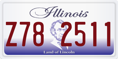 IL license plate Z782511
