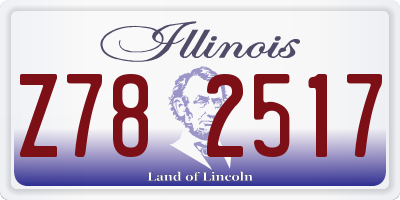 IL license plate Z782517