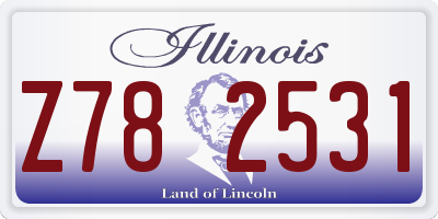 IL license plate Z782531