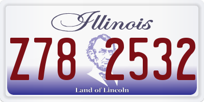 IL license plate Z782532