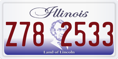 IL license plate Z782533