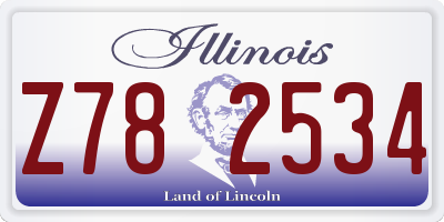 IL license plate Z782534