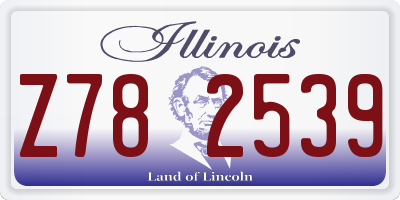 IL license plate Z782539