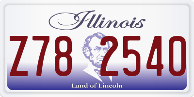 IL license plate Z782540