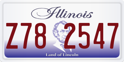 IL license plate Z782547