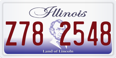 IL license plate Z782548