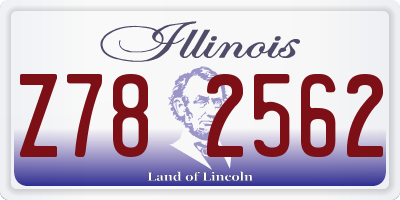 IL license plate Z782562