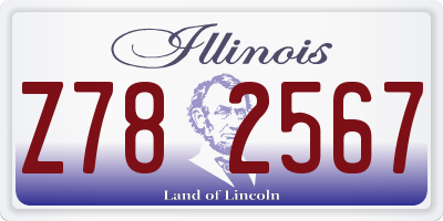 IL license plate Z782567