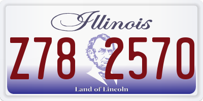 IL license plate Z782570