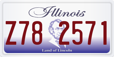 IL license plate Z782571