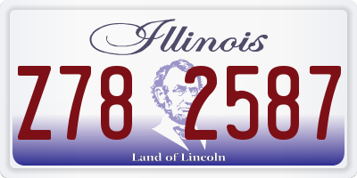 IL license plate Z782587