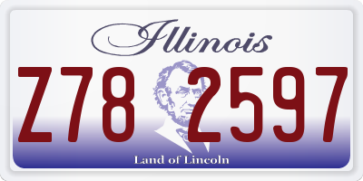 IL license plate Z782597