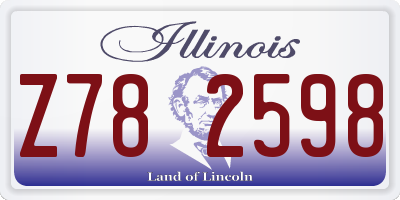 IL license plate Z782598