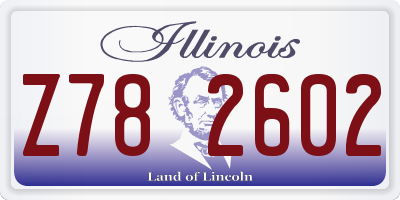 IL license plate Z782602