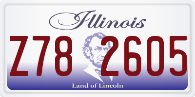 IL license plate Z782605