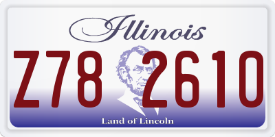 IL license plate Z782610