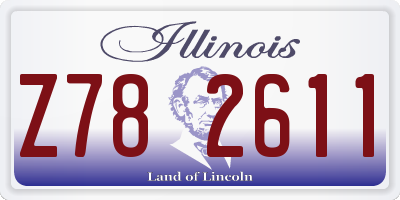 IL license plate Z782611