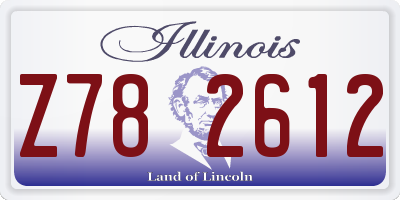 IL license plate Z782612