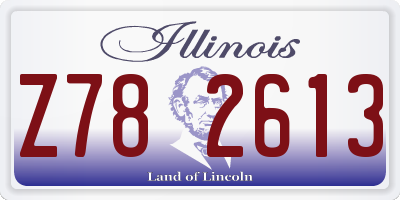 IL license plate Z782613