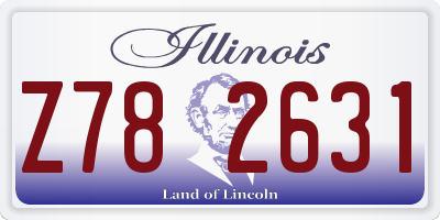 IL license plate Z782631