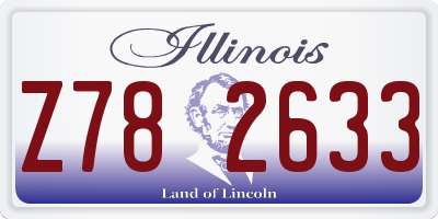 IL license plate Z782633