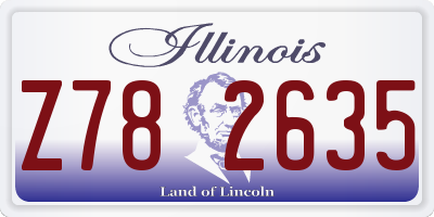 IL license plate Z782635