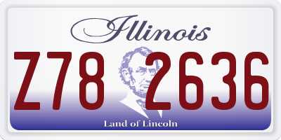 IL license plate Z782636
