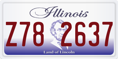 IL license plate Z782637
