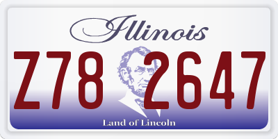 IL license plate Z782647