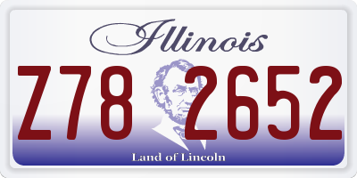 IL license plate Z782652