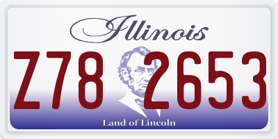 IL license plate Z782653