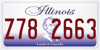 IL license plate Z782663