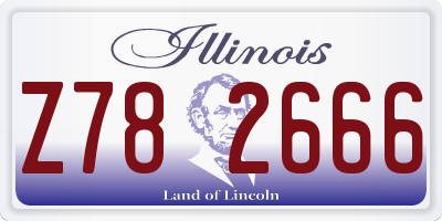 IL license plate Z782666