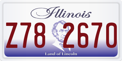 IL license plate Z782670