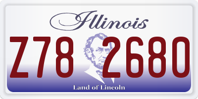 IL license plate Z782680