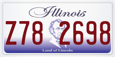 IL license plate Z782698