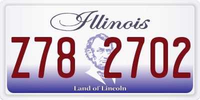 IL license plate Z782702