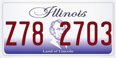 IL license plate Z782703