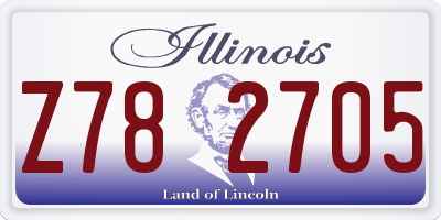 IL license plate Z782705