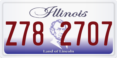 IL license plate Z782707