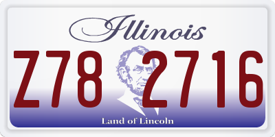IL license plate Z782716