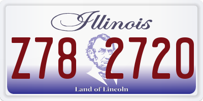 IL license plate Z782720