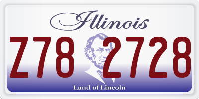 IL license plate Z782728